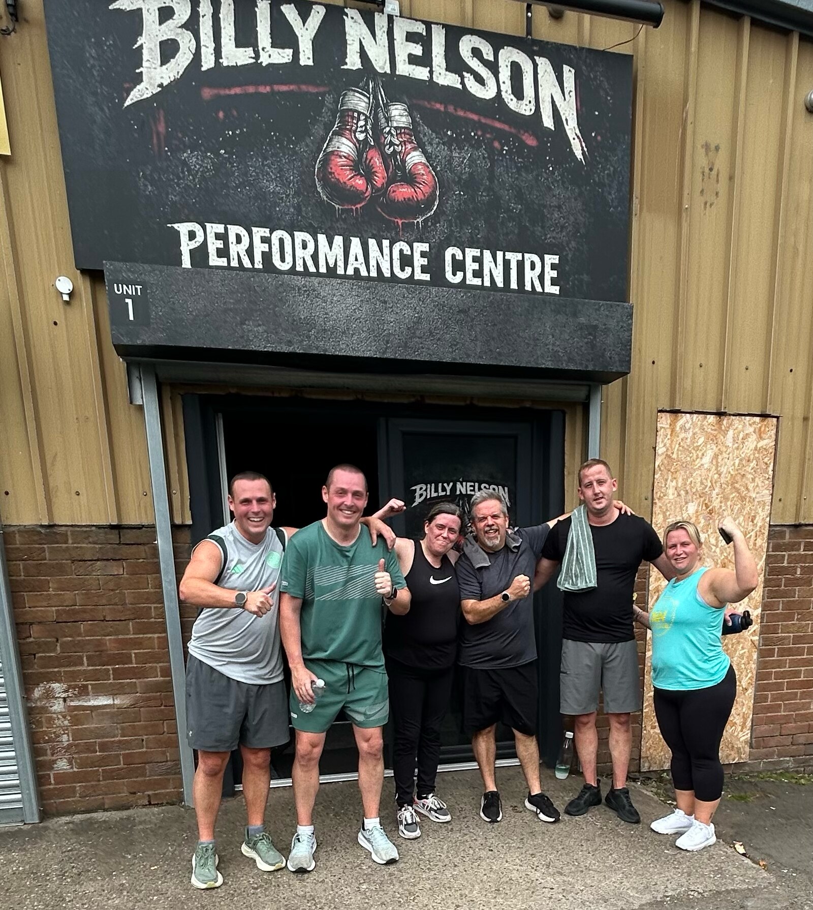 AW Fit Club members outside Billy Nelson’s Performance Centre